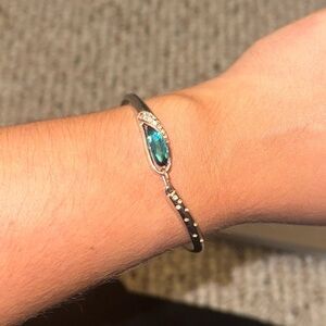 silver bracelet with adjustable clasp